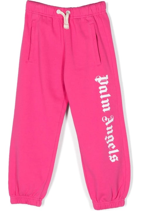 Fashion for Kids Palm Angels Fuchsia Joggers With Logo