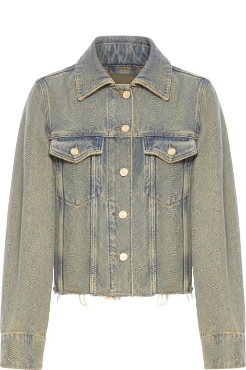 Coats & Jackets for Women Ganni Overdyed Heavy Denim Jacket