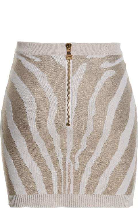 Balmain Skirts for Women Balmain Zebra Miniskirt