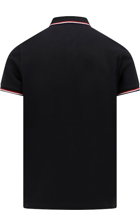 Moncler for Men Moncler Cotton Polo Shirt With Frontal Logo Patch