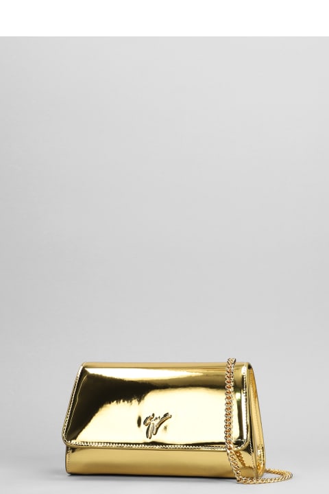 Giuseppe Zanotti for Women Giuseppe Zanotti Cleopatra Clutch In Gold Leather