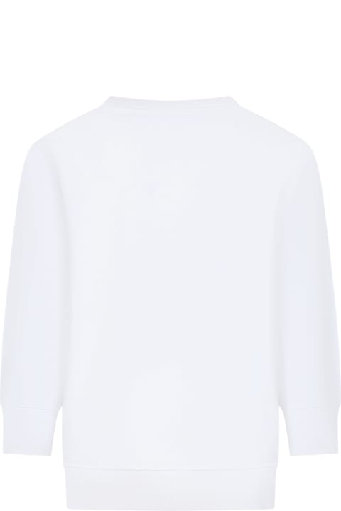 Molo Sweaters & Sweatshirts for Boys Molo White Sweatshirt For Boy With Alien