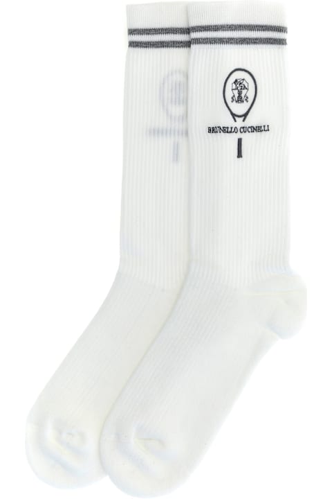 ملابس داخلية لـ القسم الرجالي Brunello Cucinelli Ribbed Socks