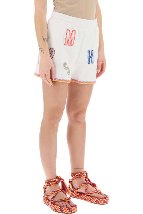 Fashion for Women Moschino Embroidered Cotton Shorts