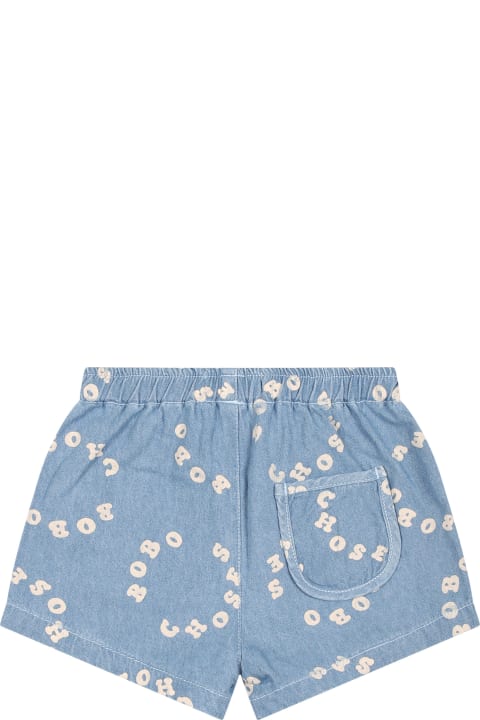 Bottoms for Baby Girls Bobo Choses Blue Shorts For Baby Boy With Logo