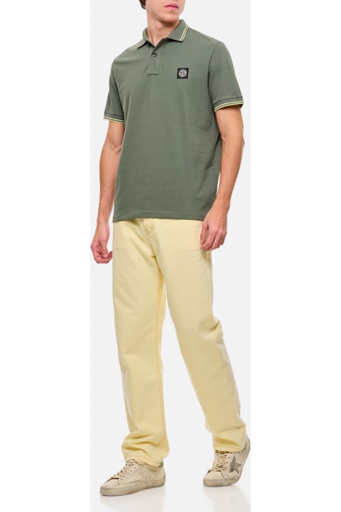 Topwear for Men Stone Island Men's Cotton Polo Shirt With Logo