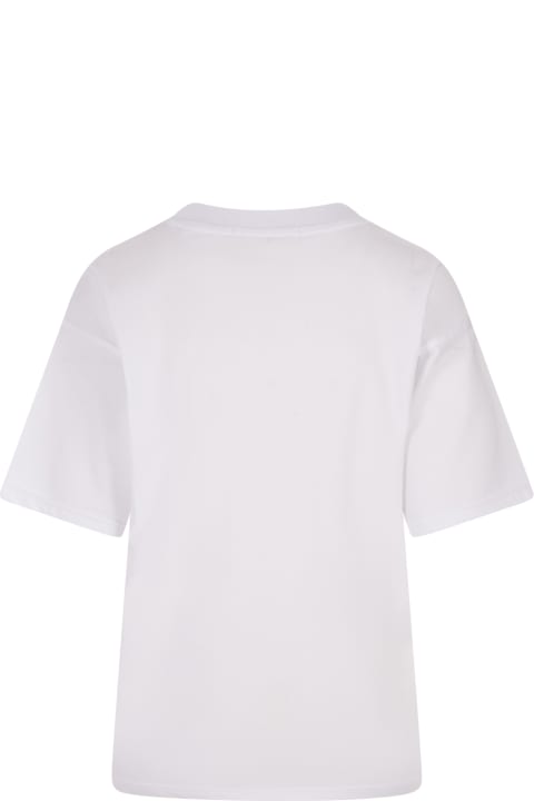 Alessandro Enriquez Topwear for Women Alessandro Enriquez White T-shirt With Stars Embroidery