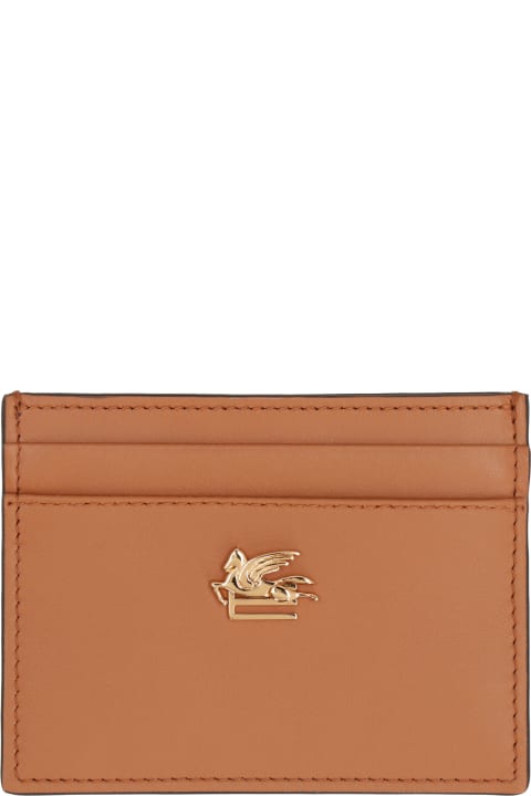 Accessories Sale for Women Etro Logo Detail Leather Card Holder