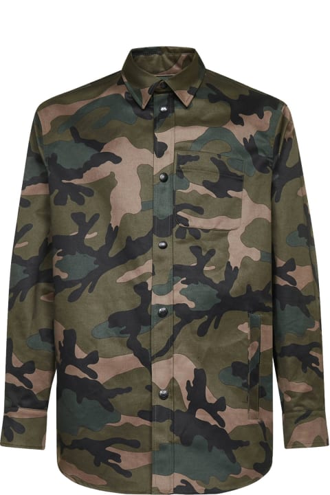 Valentino Clothing for Men Valentino Camouflage Print Shirt