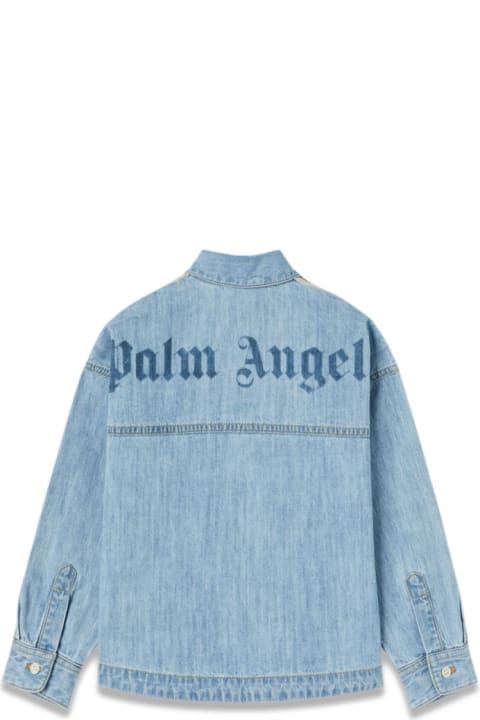 Palm Angels قمصان لـ أولاد Palm Angels Overlo.track Chambray Osshirt