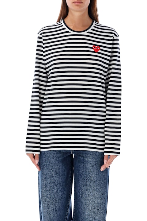 أدوات منزلية Comme des Garçons Play Striped Long-sleeved T-shirt