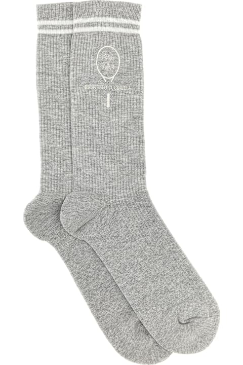 ملابس داخلية لـ القسم الرجالي Brunello Cucinelli Ribbed Socks