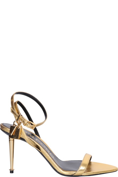 Fashion for Women Tom Ford Gold Padlock Sandals