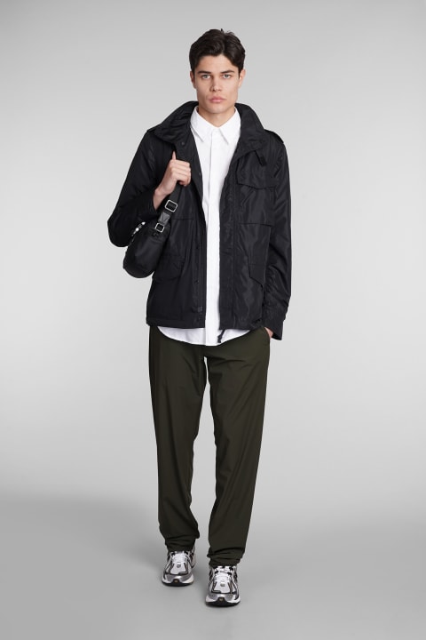 Aspesi Coats & Jackets for Men Aspesi Giub. Minifield Vent Casual Jacket In Black Polyamide