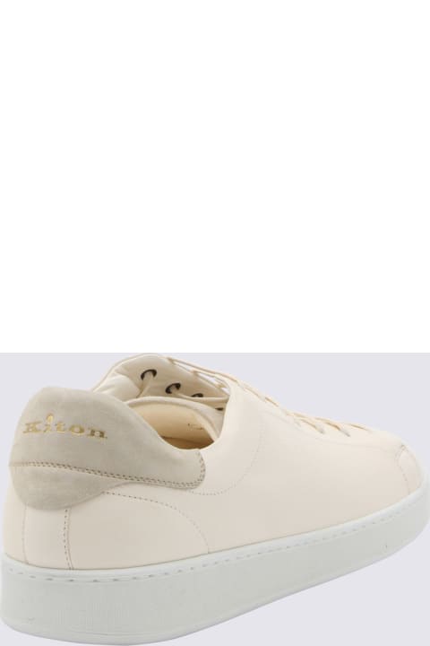Kiton Sneakers for Men Kiton White Leather Sneakers