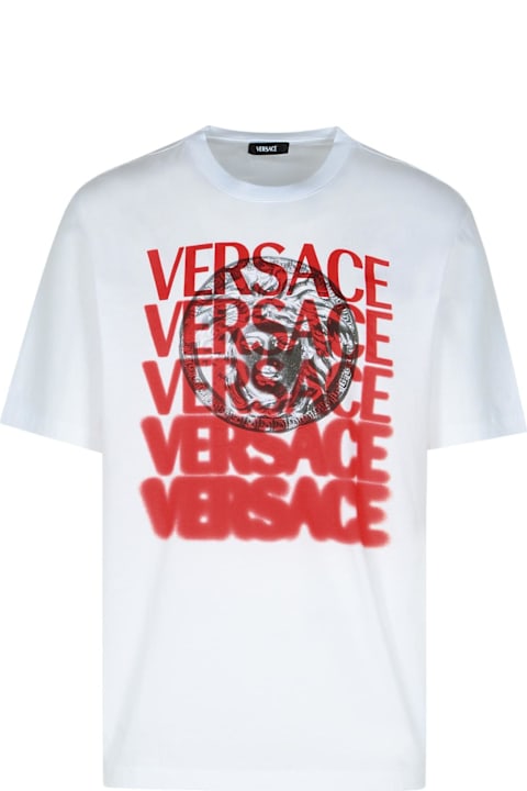 Sale for Men Versace White Cotton T-shirt