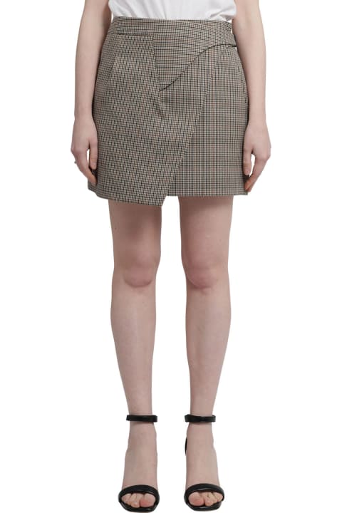 Wardrobe.nyc Houndstooth Wrap Skirt