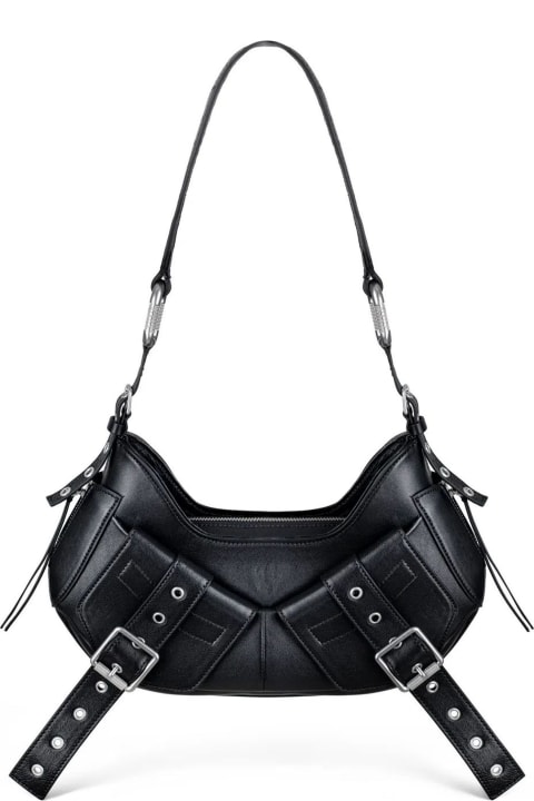 Black Leather Y2k Shoulder Bag