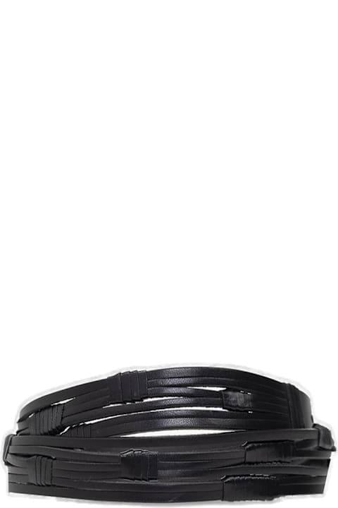 Accessories for Men Saint Laurent Croissant De Lune Buckled Thin Belt