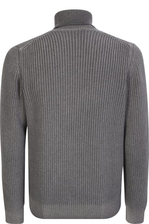 Lardini Sweaters for Men Lardini Ribbed Cashmere Pullover Grey