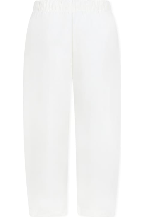 أدوات منزلية MSGM Ivory Trousers For Boy With Logo