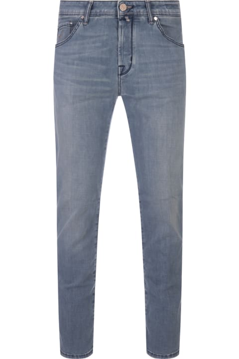 Jacob Cohen Clothing for Men Jacob Cohen Scott Cropped Jeans In Light Blue Stretch Denim