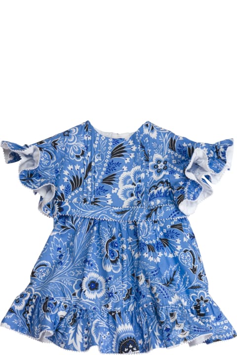 Bodysuits & Sets for Baby Girls Etro Flared Dress With Paisley Print