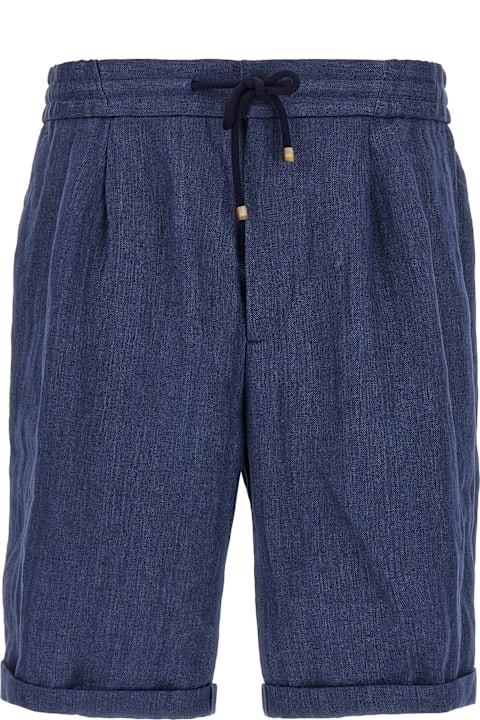 Brunello Cucinelli Pants for Men Brunello Cucinelli Linen Bermuda Shorts