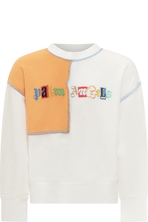Palm Angels Sweaters & Sweatshirts for Boys Palm Angels Patchwork Sweatshirt