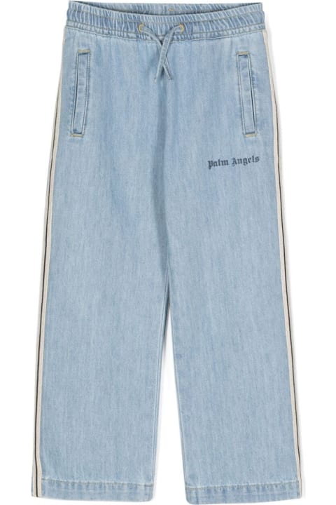 Palm Angels for Kids Palm Angels Pa Track Chambray Pants