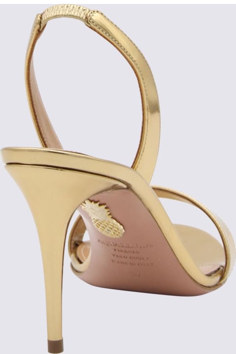 Homeware Aquazzura Gold-tone Leather Sandals