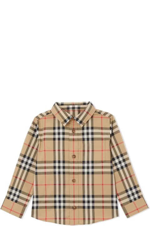 Sale for Baby Boys Burberry Burberry Kids Shirts Beige