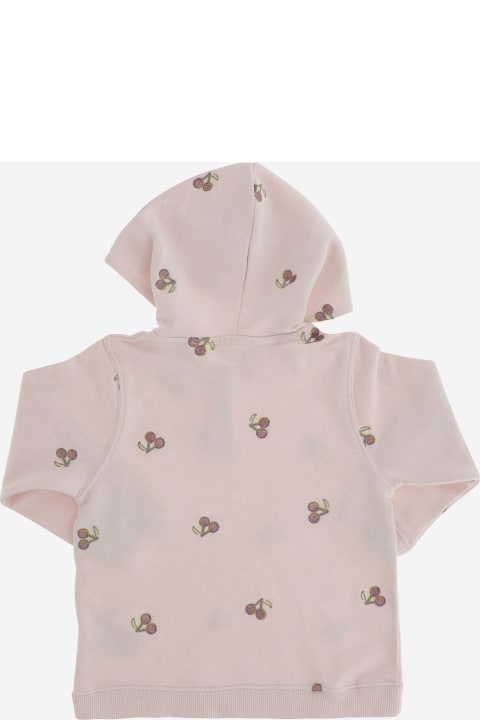 Bonpoint Clothing for Baby Girls Bonpoint Cotton Hoodie With Cherries