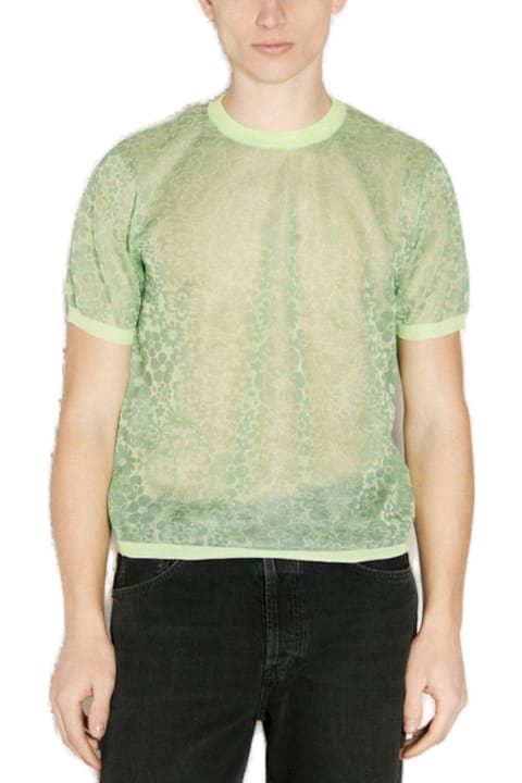 Homeware Martine Rose Granny Pattern-jacquard Mesh T-shirt
