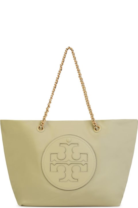 Tory Burch Totes for Women Tory Burch 'ella Chain Tote' Light Green 'canvas' Bag