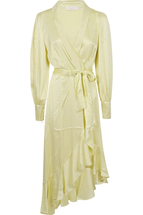 Zimmermann for Women Zimmermann Silk Wrap Midi Dress