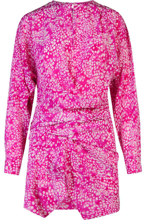 جمب سوت لـ السيدات Isabel Marant 'habla' Dress In Fuchsia Silk Blend