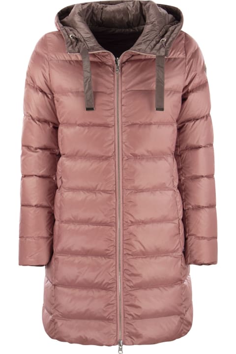 Fashion for Women Colmar Friendly - Long Down Jacket With Reversible Hood