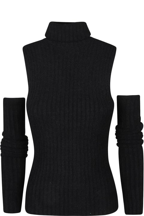 Blumarine Coats & Jackets for Women Blumarine Cut-out Roll Neck Knitted Top