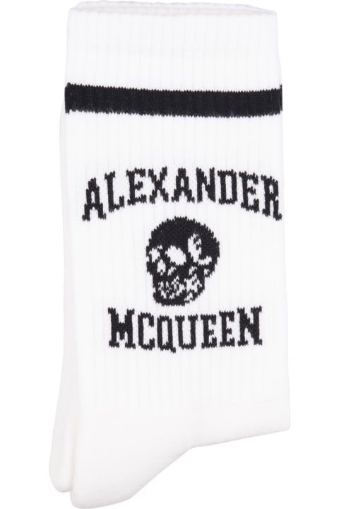 Alexander McQueen Underwear for Women Alexander McQueen Logo Skull Socks