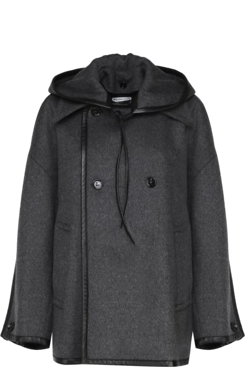 Bottega Veneta Coats & Jackets for Women Bottega Veneta Dark Grey Wool Oversize Coat