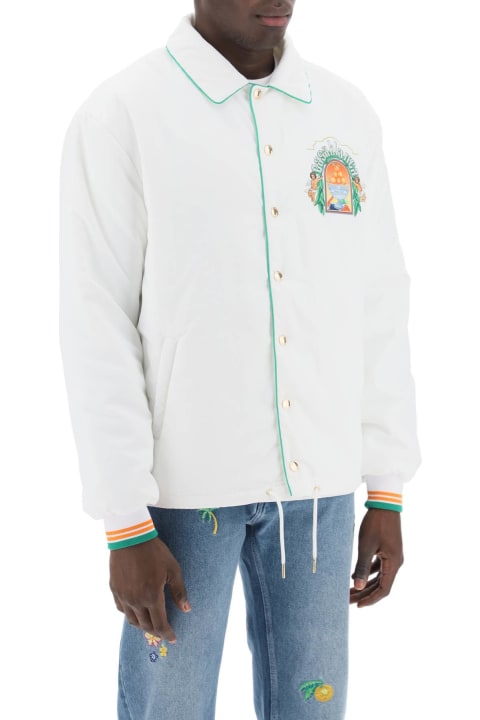 Casablanca Coats & Jackets for Men Casablanca Triomphe D'orange Padded Blouson Jacket