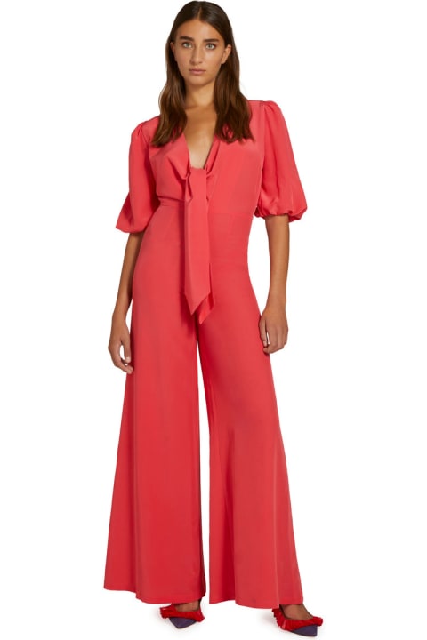 Amotea Jumpsuits for Women Amotea Allegra In Red Silk