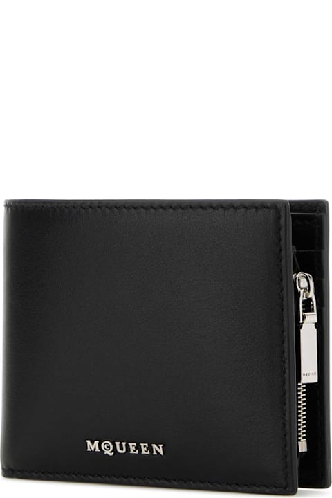 Accessories Sale for Men Alexander McQueen Black Leather Wallet