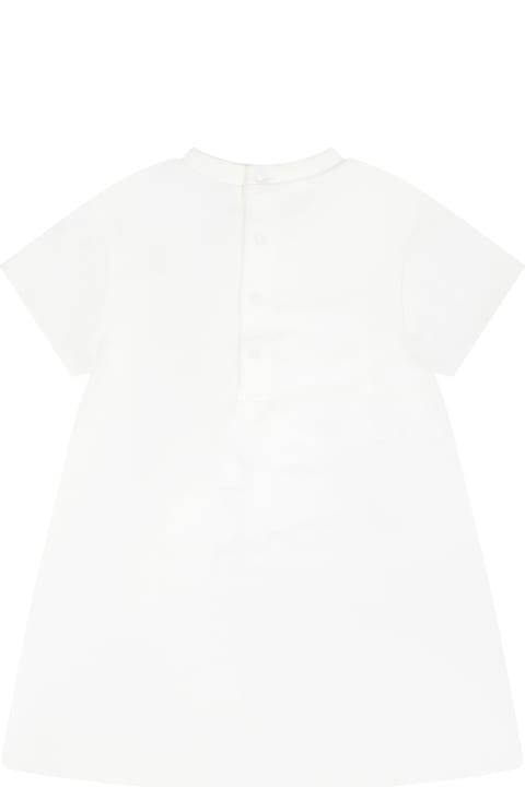 Homeware Marc Jacobs White Dress For Baby Girl With Iconic Bag