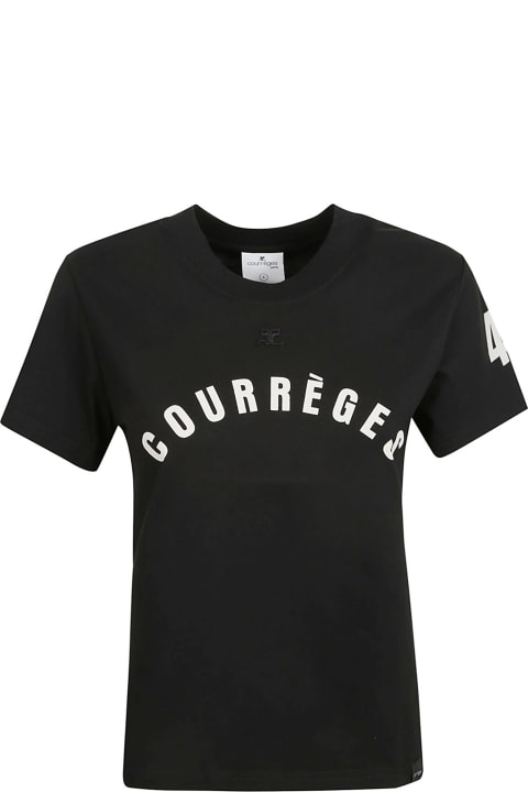 Courrèges for Women Courrèges Logo Print Round Neck T-shirt