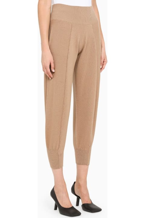 Stella McCartney Pants & Shorts for Women Stella McCartney Brown Wool Jogging Trousers