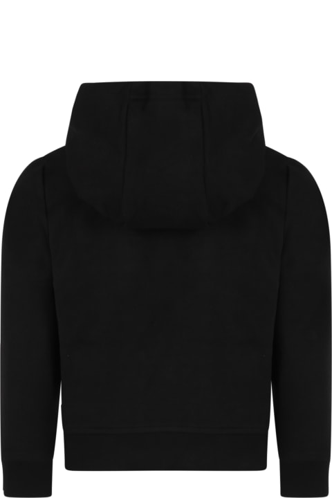 Black Sweatshirt For Boy With Logo