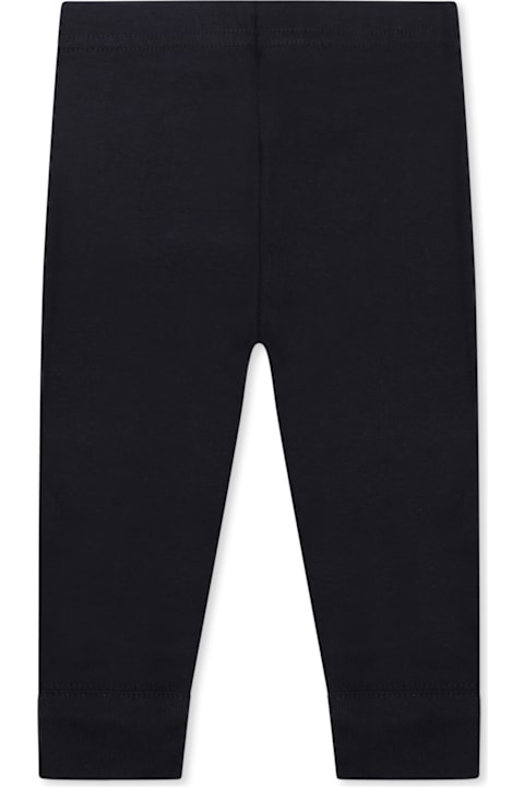 Petit Bateau Bottoms for Baby Girls Petit Bateau Blue Legging For Babykids With Logo