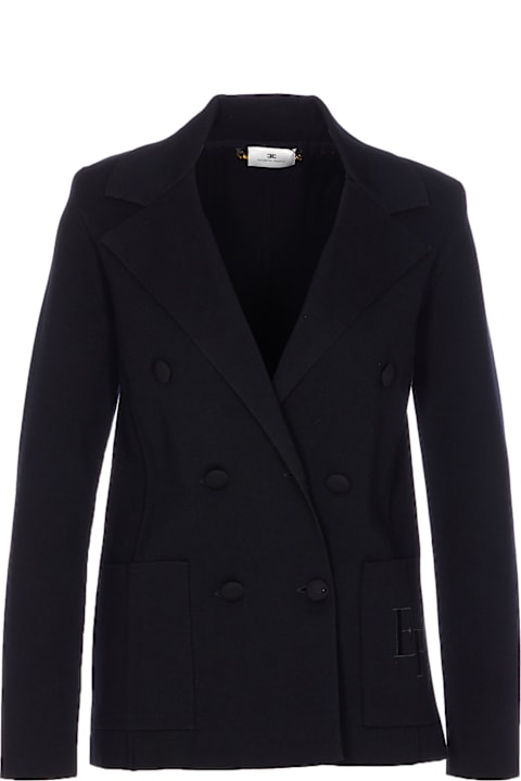Homeware Elisabetta Franchi Knitted Logo Jacket
